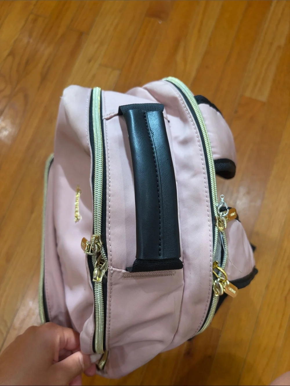 Pink Quilted Backpack
